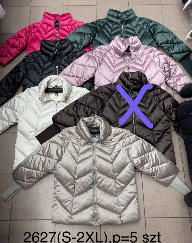 Kurtki damskie zimowe Roz S-2XL, 1 Kolor Paczka 5 szt